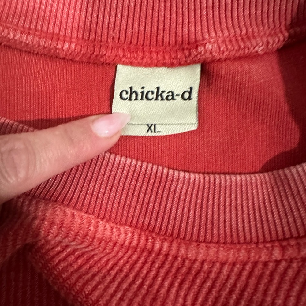 Red USA Women's ribbed sweater - Picture 9 of 9
